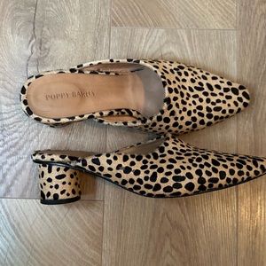 Poppy Barley leopard mule heels